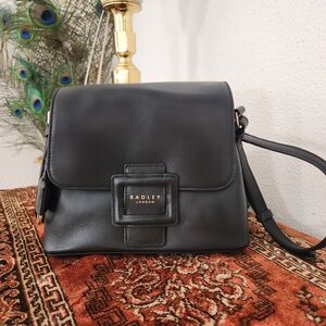 Radley London Black Leather Crossbody Bag